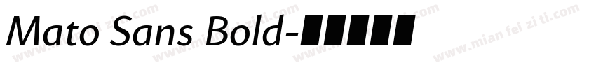 Mato Sans Bold字体转换